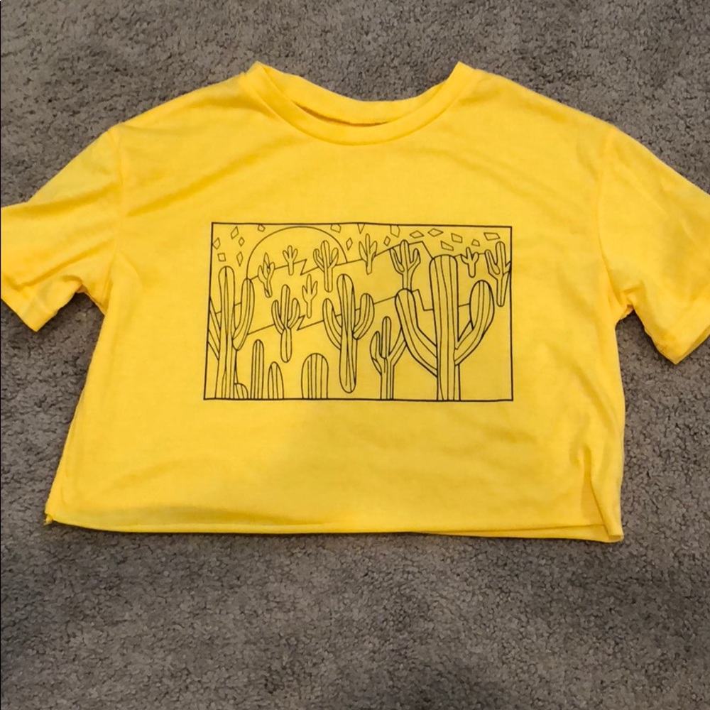 Yellow crop top